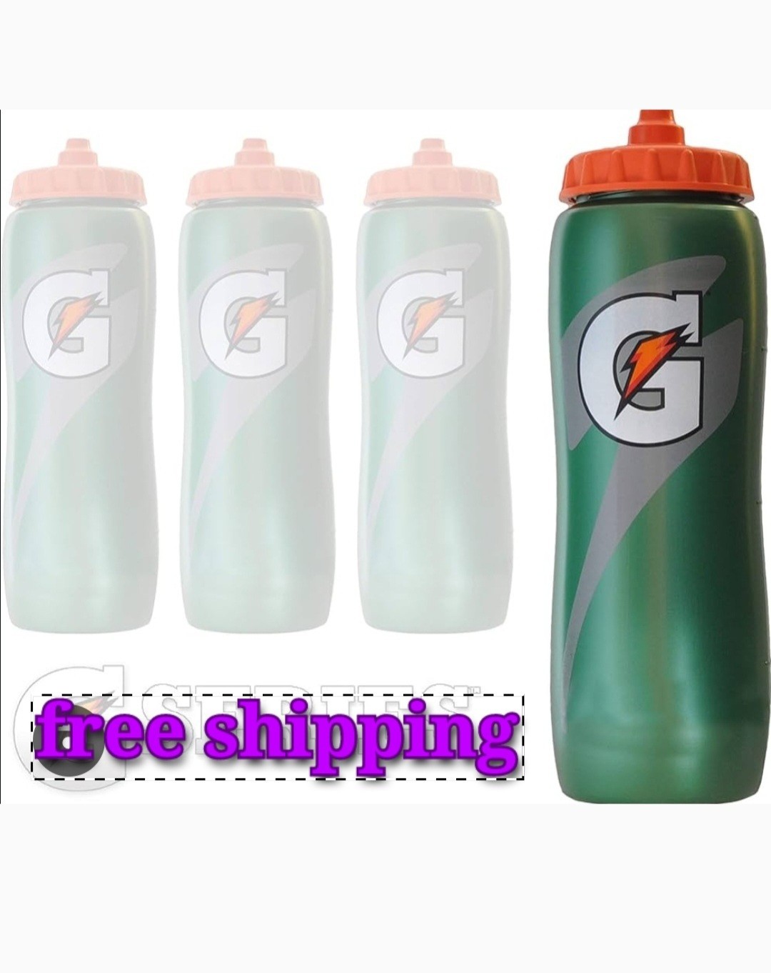 (4 Pack) NEW GATORADE 32 oz. Contour Squeeze Squirt Water Bottle 32OZ Lot Of 4