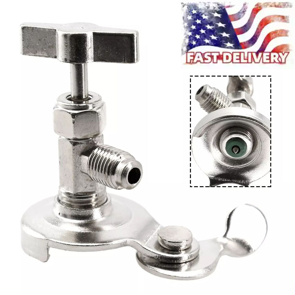 Universal Can Tap Dispenser Valve For R12 R134a R22 R410 Charge Hose Access