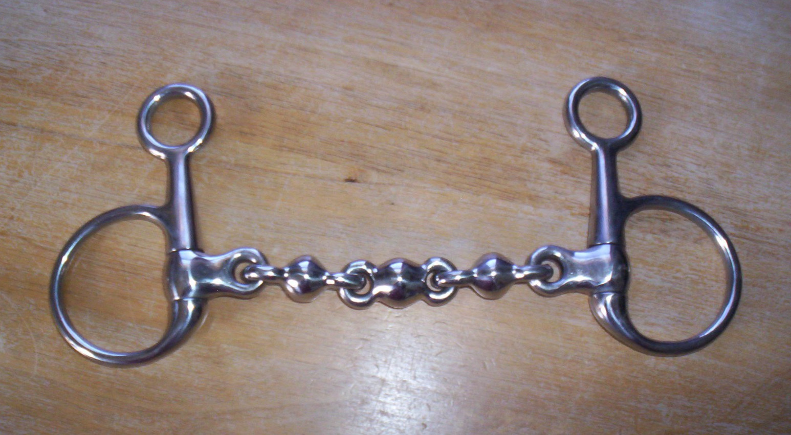 Used Stainless  Waterford Boucher Baucher Hanging Cheek Snaffle 5 1/2" Mouth