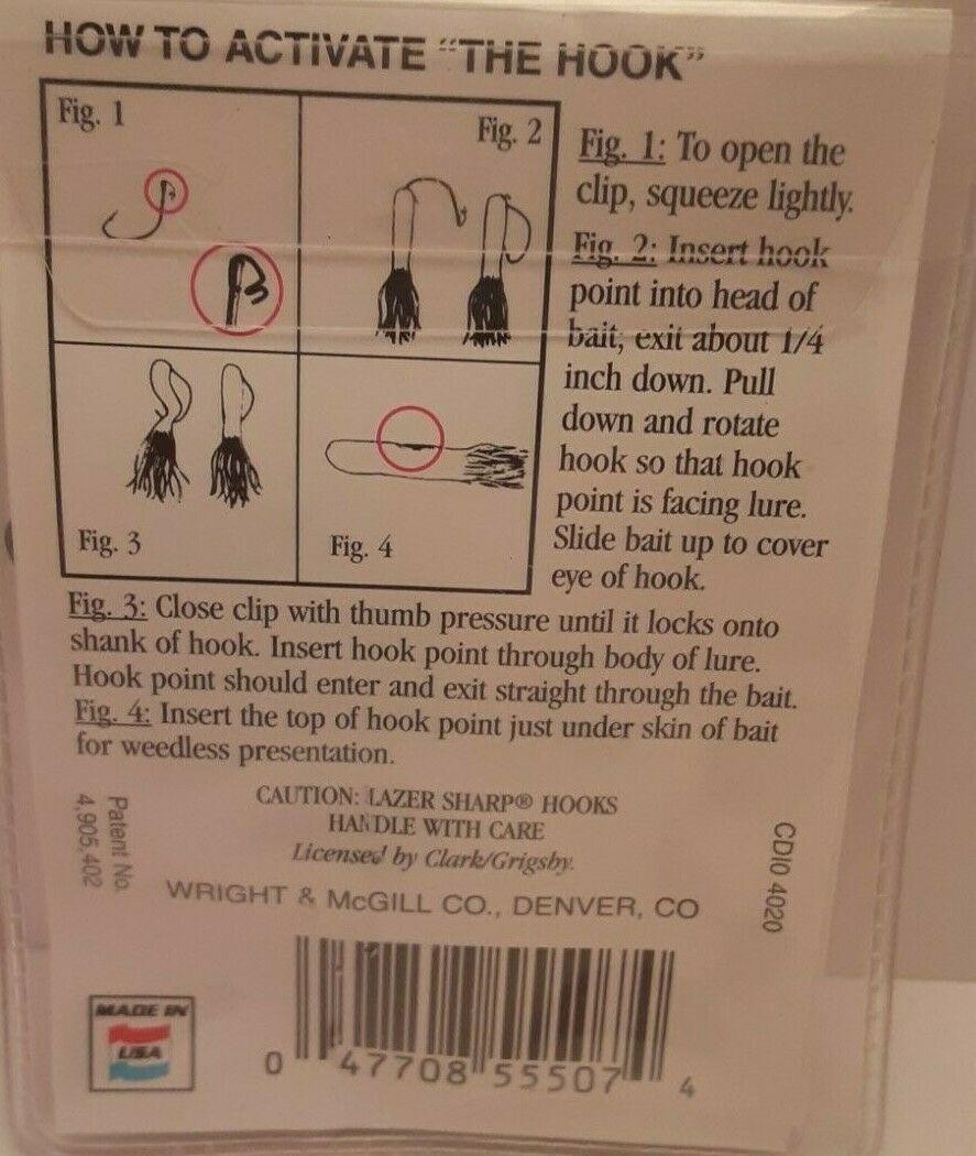 2-pack/16 Eagle Claw Lazer Sharp Shaw Grigsby L150G 1/0 Black Hooks