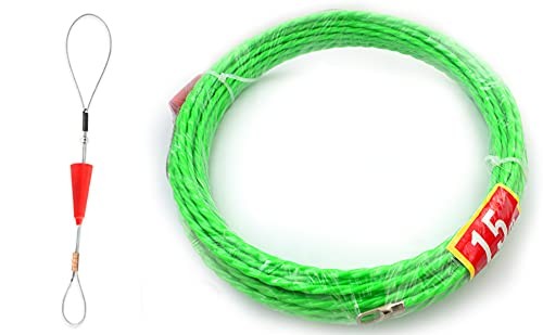 Fish Tape 49FT Wire Fishing Tools Cable Pulling Wire 4.5mm Diameter Ideal for...