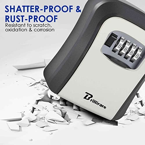 Key Lock Box, Waterproof Combination Lockbox Wall Mount 4 Digits, 1 Pack