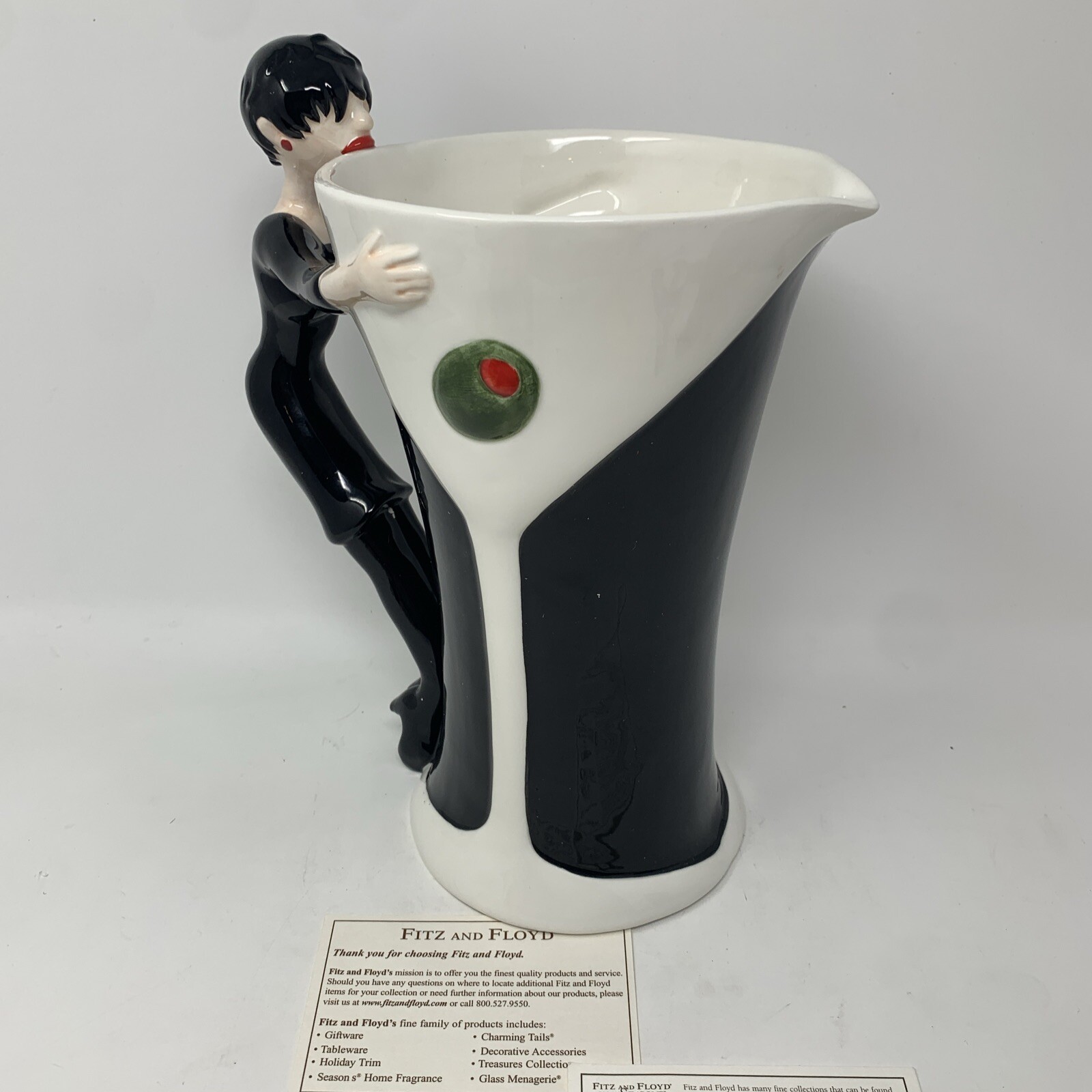 FITZ AND FLOYD COCKTAILS ANYONE? Pitcher Barware Open Box