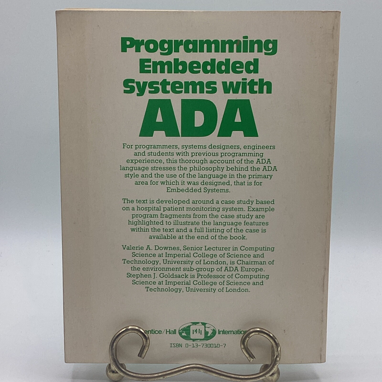 Programming Embedded Systems With ADA Valerie Downes & Stephen Goldsack 1982