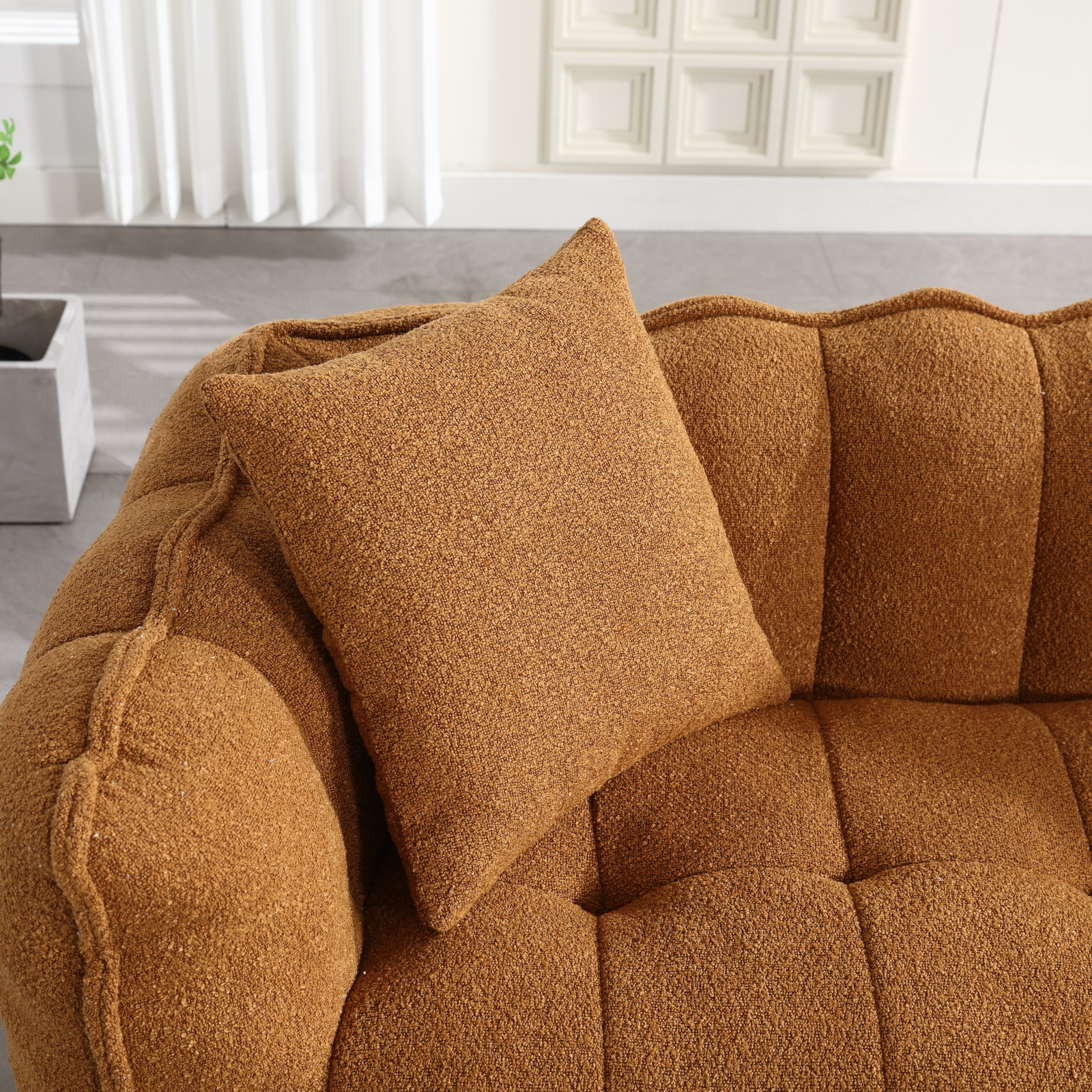 Bean Bag Sofa with high resilience foam core Bean Bag Chair for 2 people Yellow