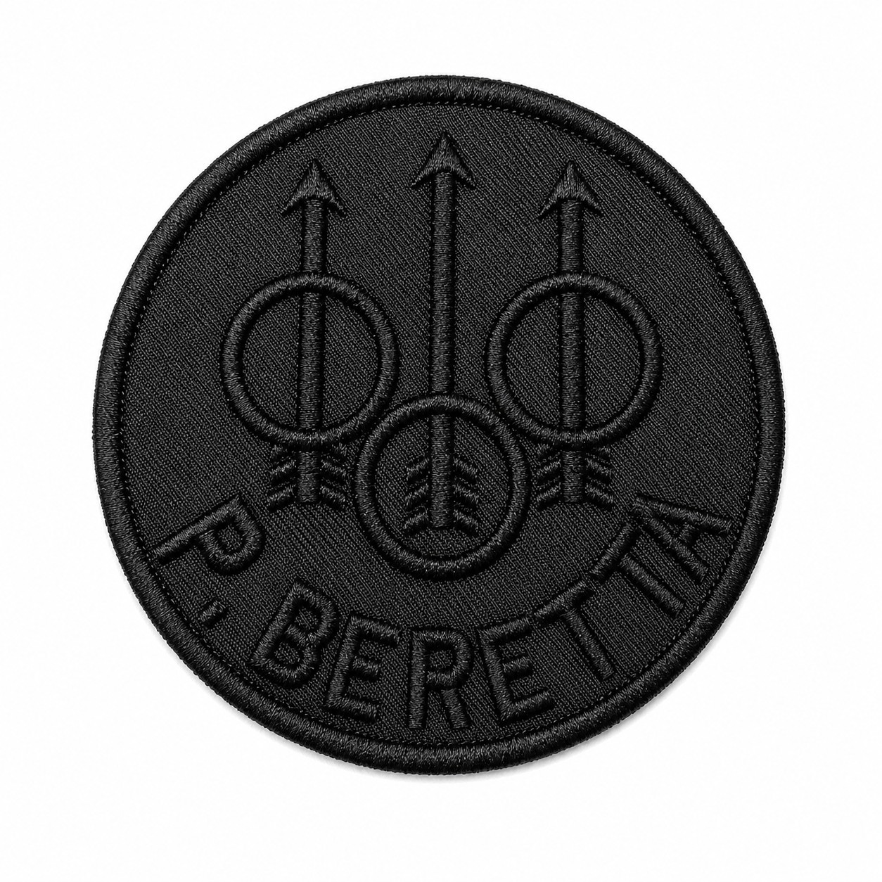 BERETTA Firearms Round Black Embroidered Sew/Iron-On Patch 2.75 Inches