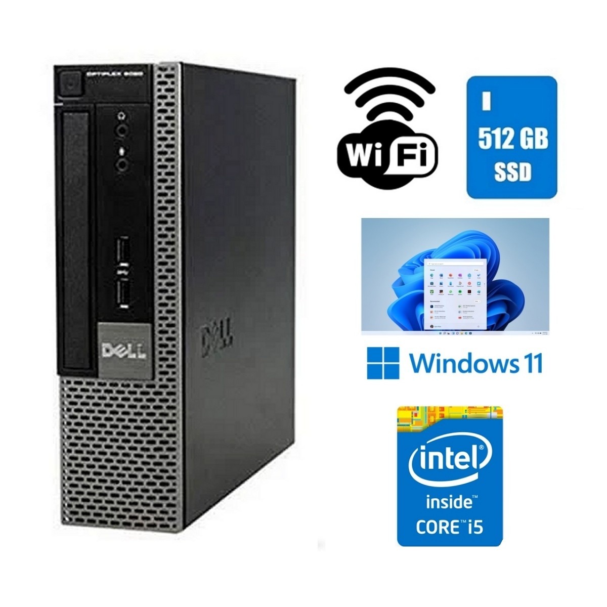 Dell OptiPlex 9020 USFF Desktop Computer Core i5 16GB Ram 512GB SSD Windows 11