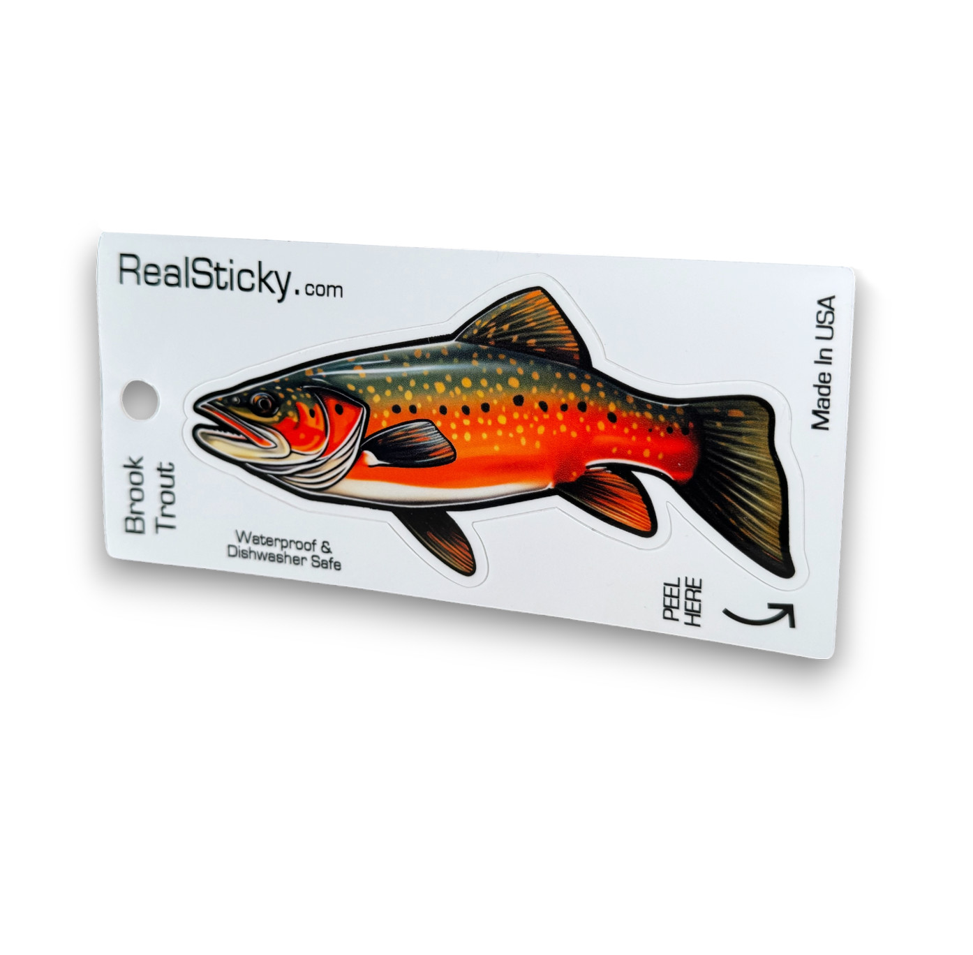 Brook Trout Fishing Sticker Fish Lake Stream Tacklebox Tackle Car Bumper Decal