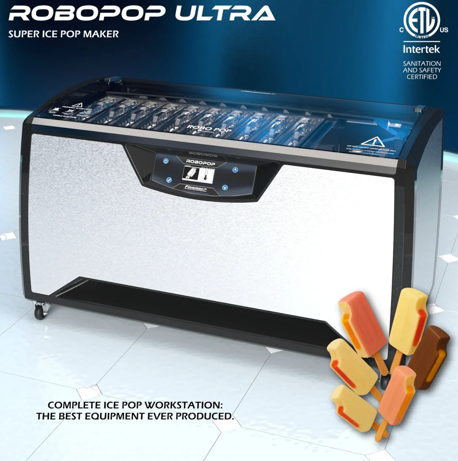 Finamac Industrial Ice Pop Paletta System: RoboPop Ultra, Pack 5000, & more