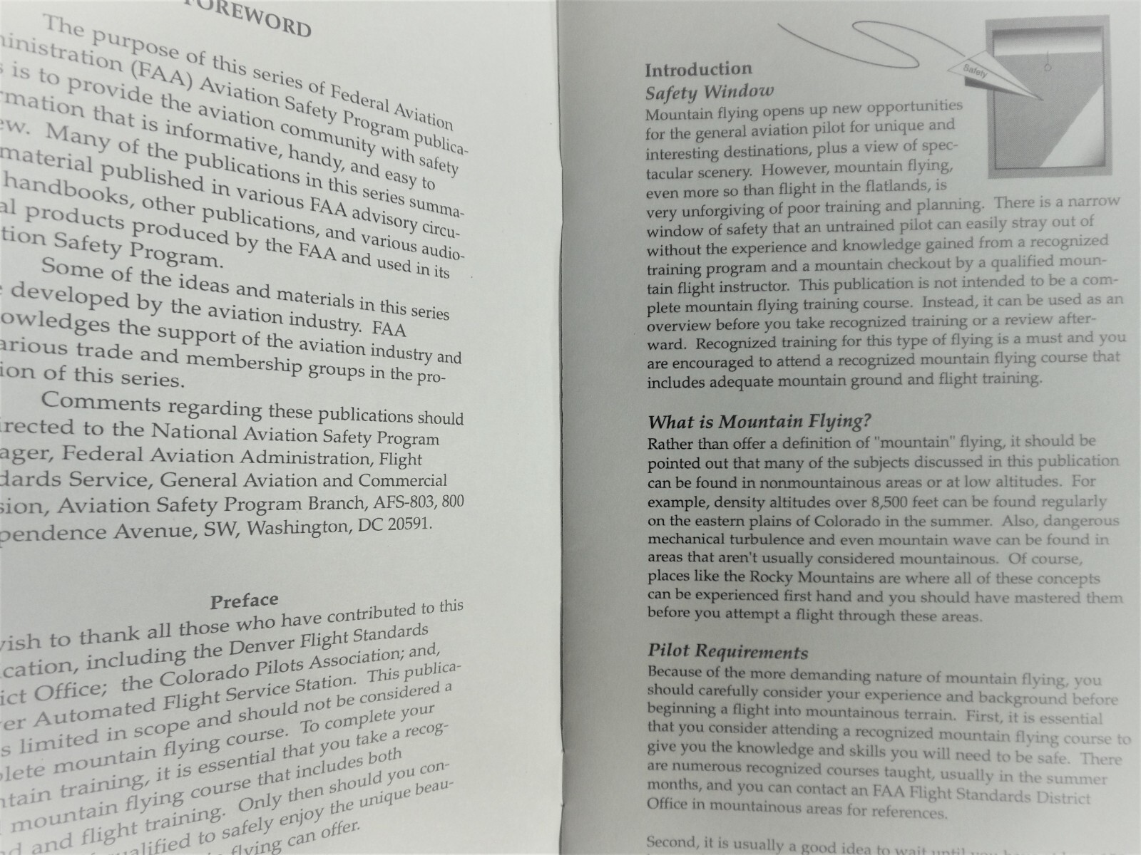 Tips on Mountain Flying Air Density Wave '99 Booklet FAA Aviation Safety Program