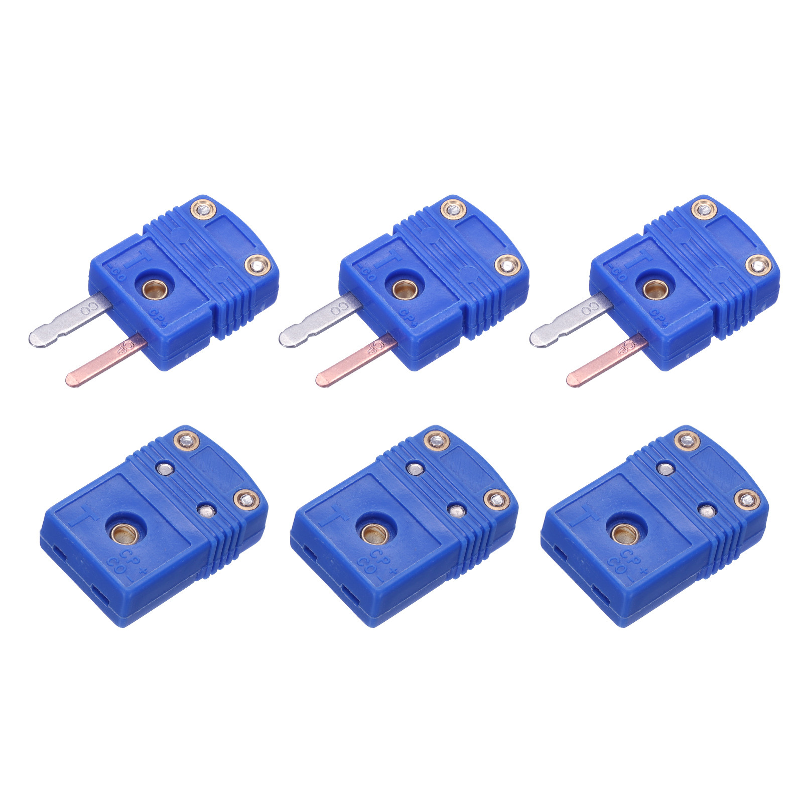 3Set Mini T Type Thermocouple Wire Connectors High Temperature 220°C(428°F) Blue