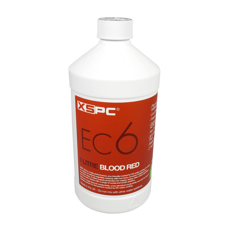 XSPC EC6 High Performance Premix PC Coolant, Translucent, 1000 mL, Blood Red