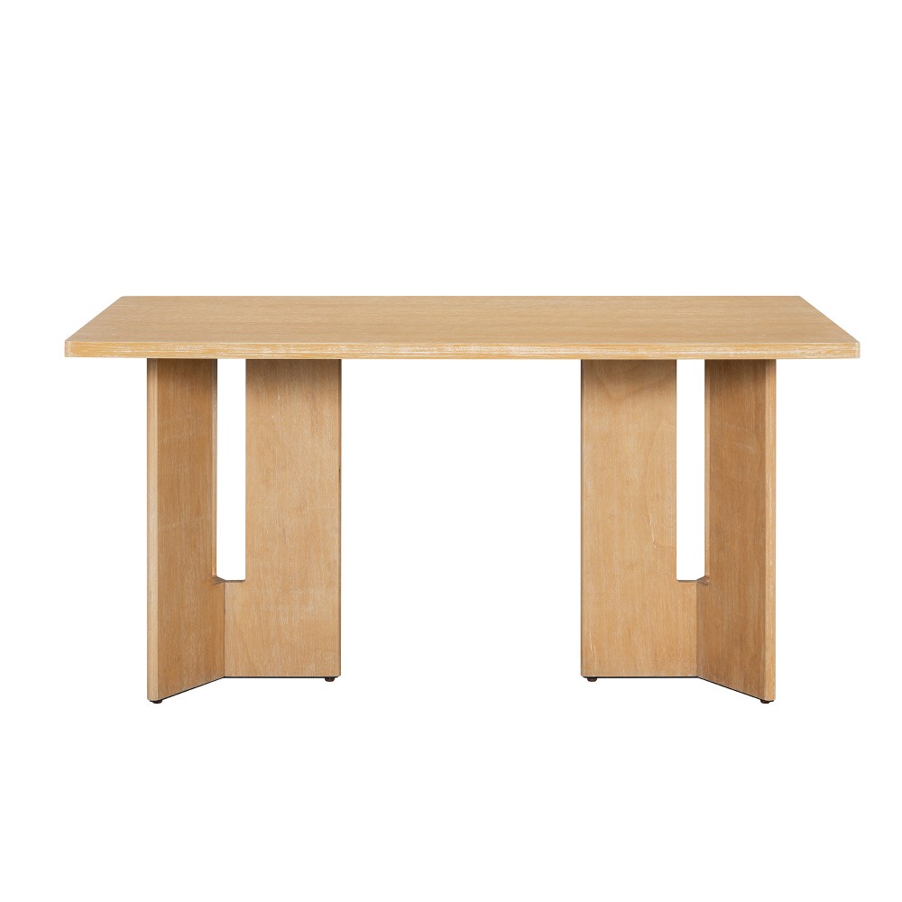 60in Farmhouse Dining Table w/ Cutout Legs, Rustic Solid Wood, Free Shipping