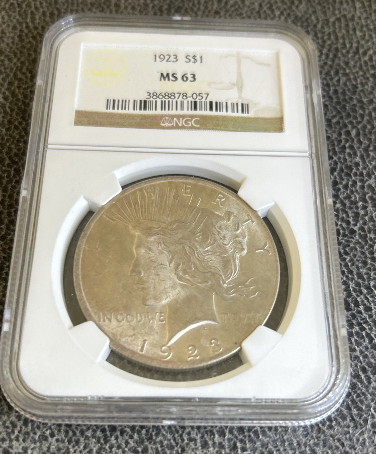 1923 Peace Silver Dollar $1 NGC Graded MS63