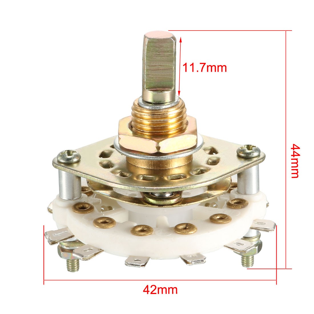 1P11T 1 Pole 11 Position 1 Deck Band Channel Rotary Switch Selector with Knobs