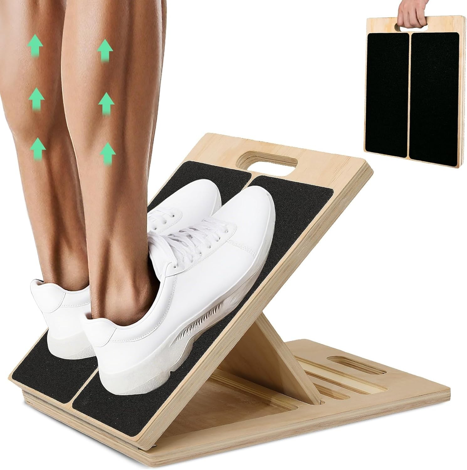 Portable Slant Board for Calf Stretching, 350 Lbs Weight Capacity, Adjustable...