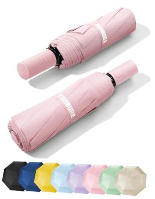 Automatic Travel Umbrellas for Rain - Portable & Compact Pink-Just 1pc