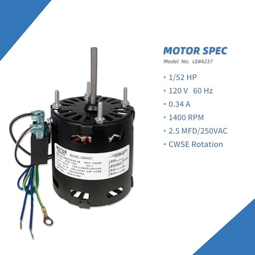 AA-4237 Fan Motor Replaces Aprilaire humidifier Blower Motor Part Number 4237