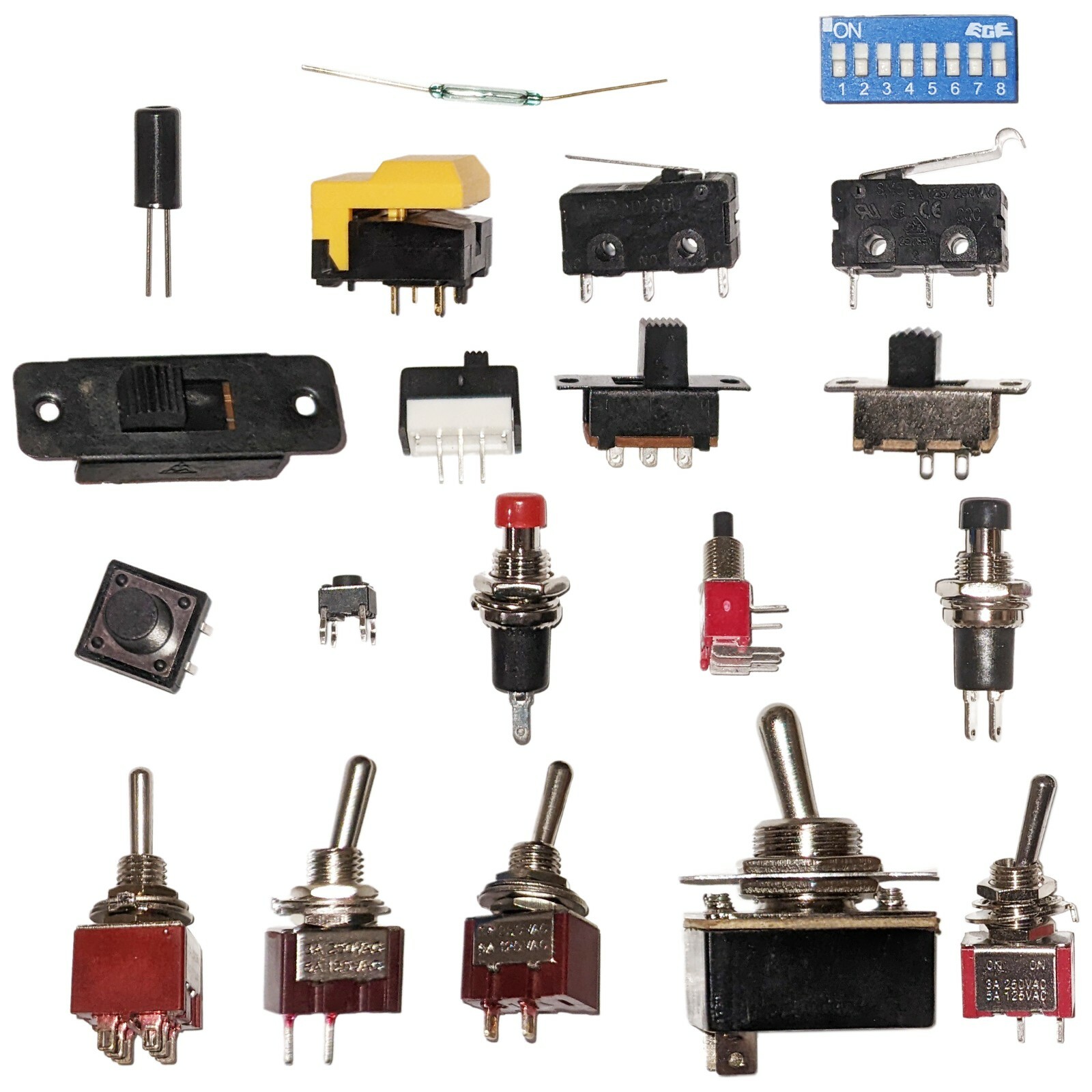 20 Piece Electrical Switch Assortment with Storage Case