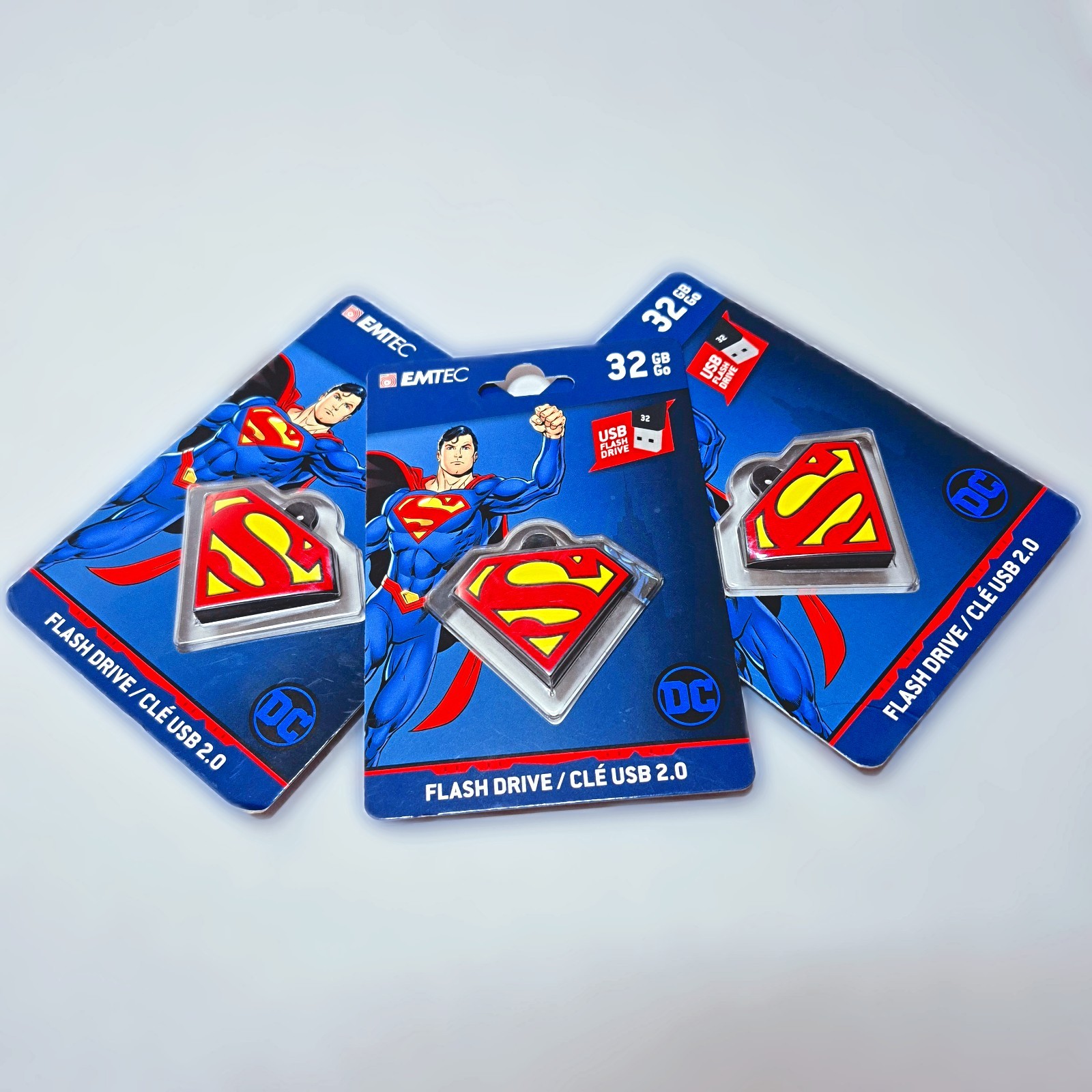 Superman USB Flash Drive Bundle - EMTEC 32GB DC Comics Classics - Free Shipping