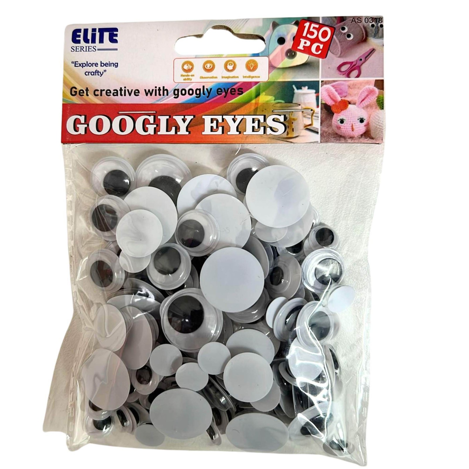 150 pcs Assorted Sizes Googly Eyes – Wiggly, Wobbly, Moving Eyes for Crafts: 150