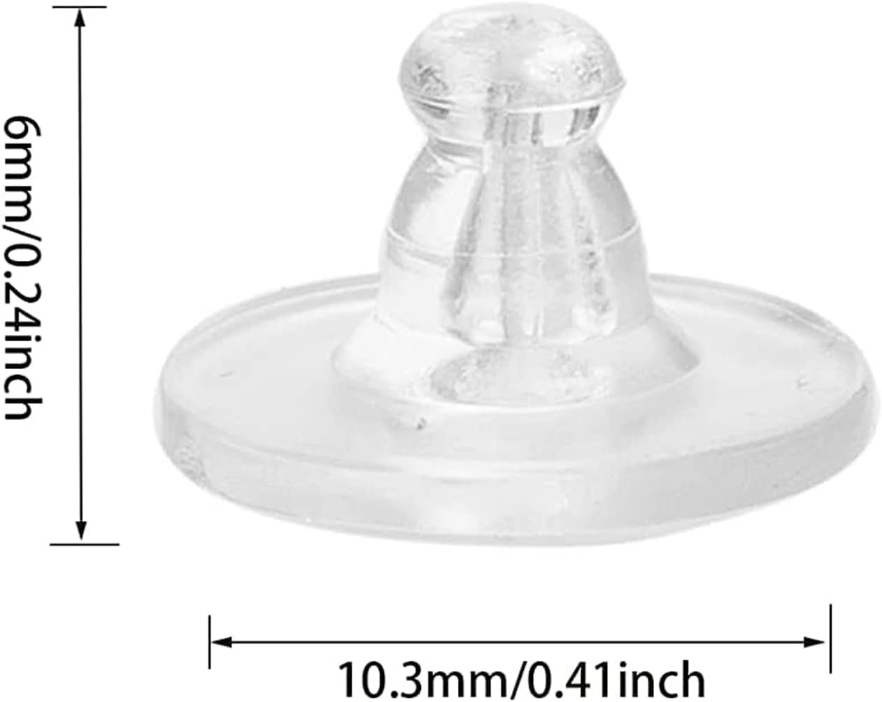 Rubber Earring Backs,100PCS Soft Clear Earring Backs Replacements for Droopy