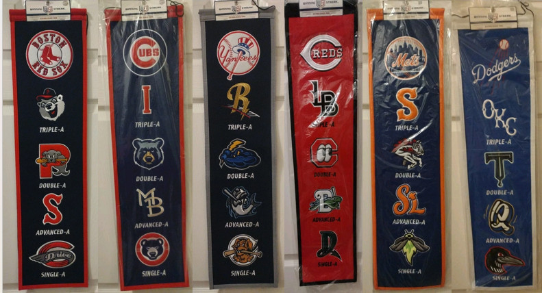MLB Affiliate Banner 8" by 32" Wool Winning Streak Pick Your Team Buy MORE&SAVE