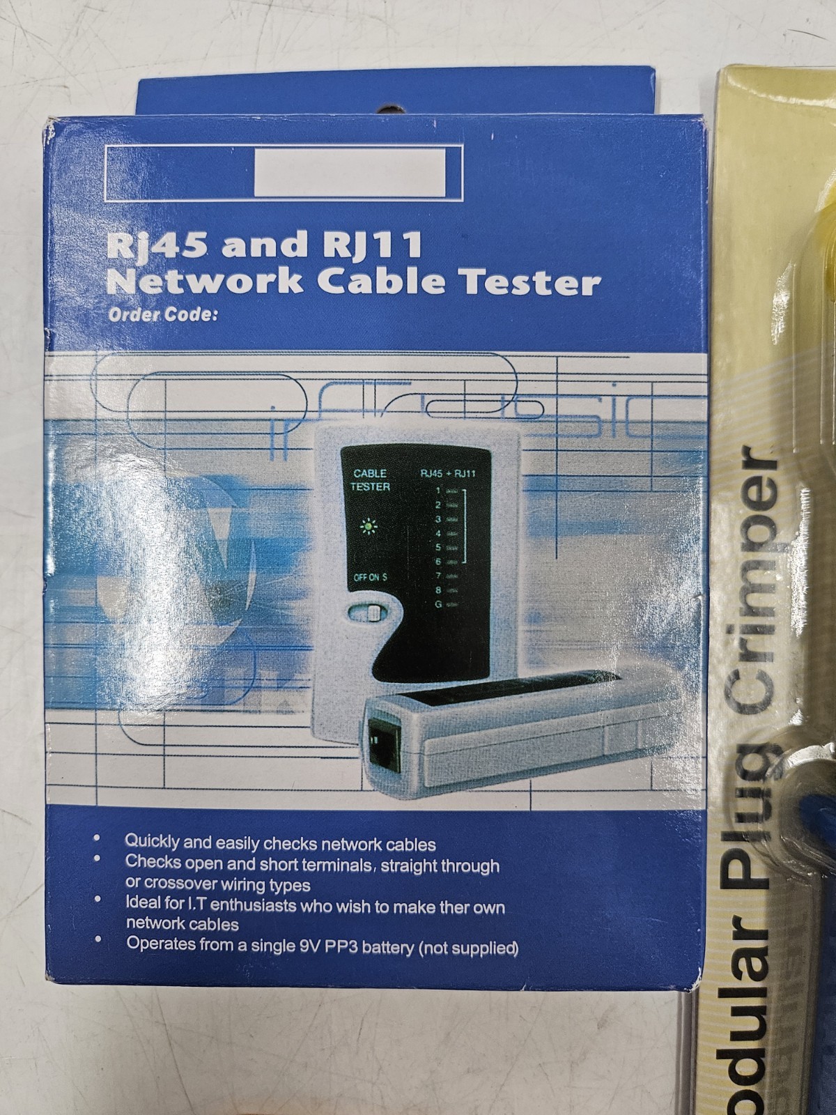 RJ45 Modular Plug Crimper w/ Network Cable Tester Tool Kit *NEW* - EB-18463