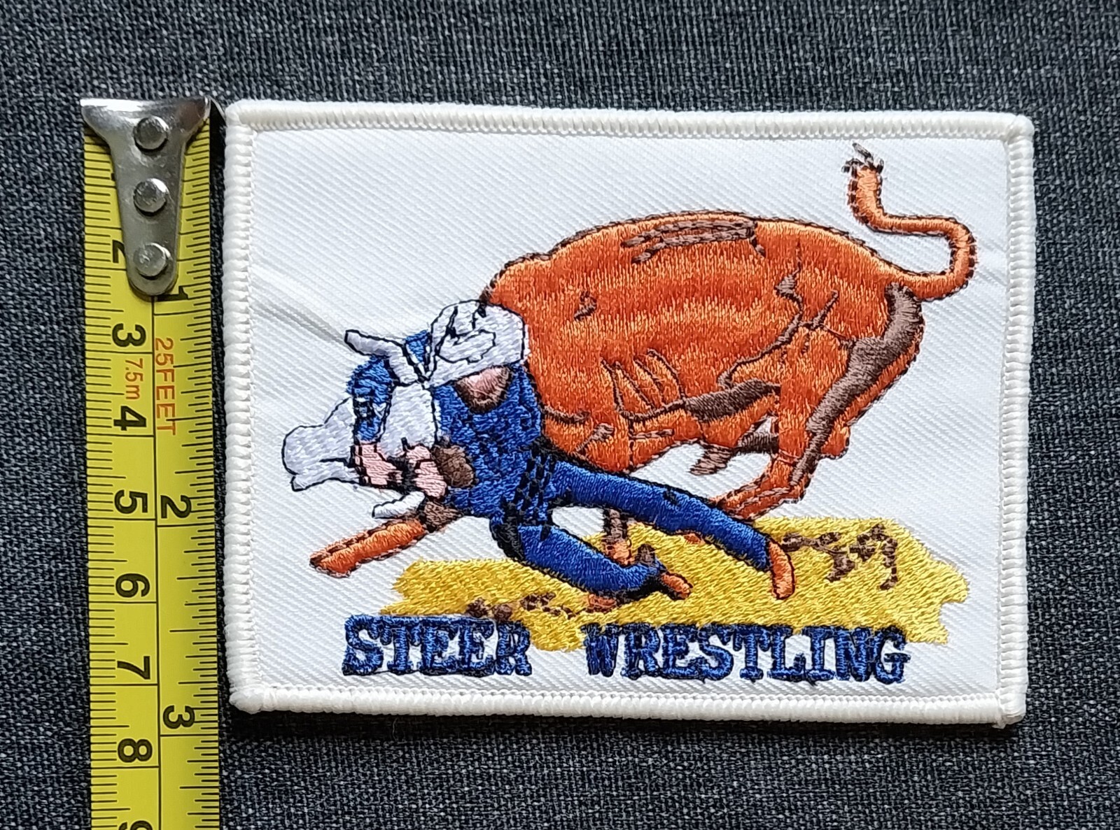 NFR PRO RODEO ~ STEER WRESTLING ~ Embroidered Sew On Patch
