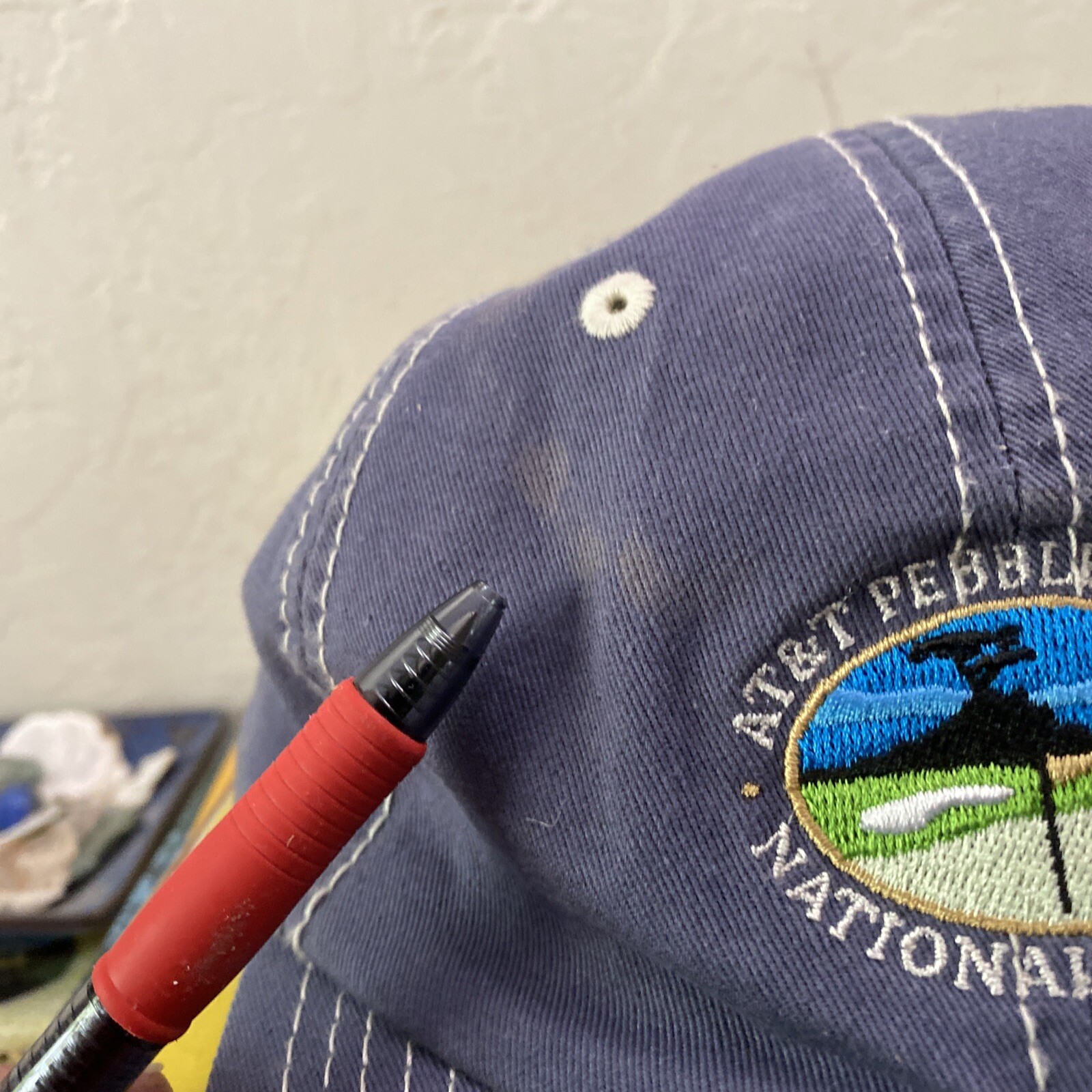 Golf Cap/ Hat / Pebble Beach National Pro Am Adjustable Gray American Dry Goods