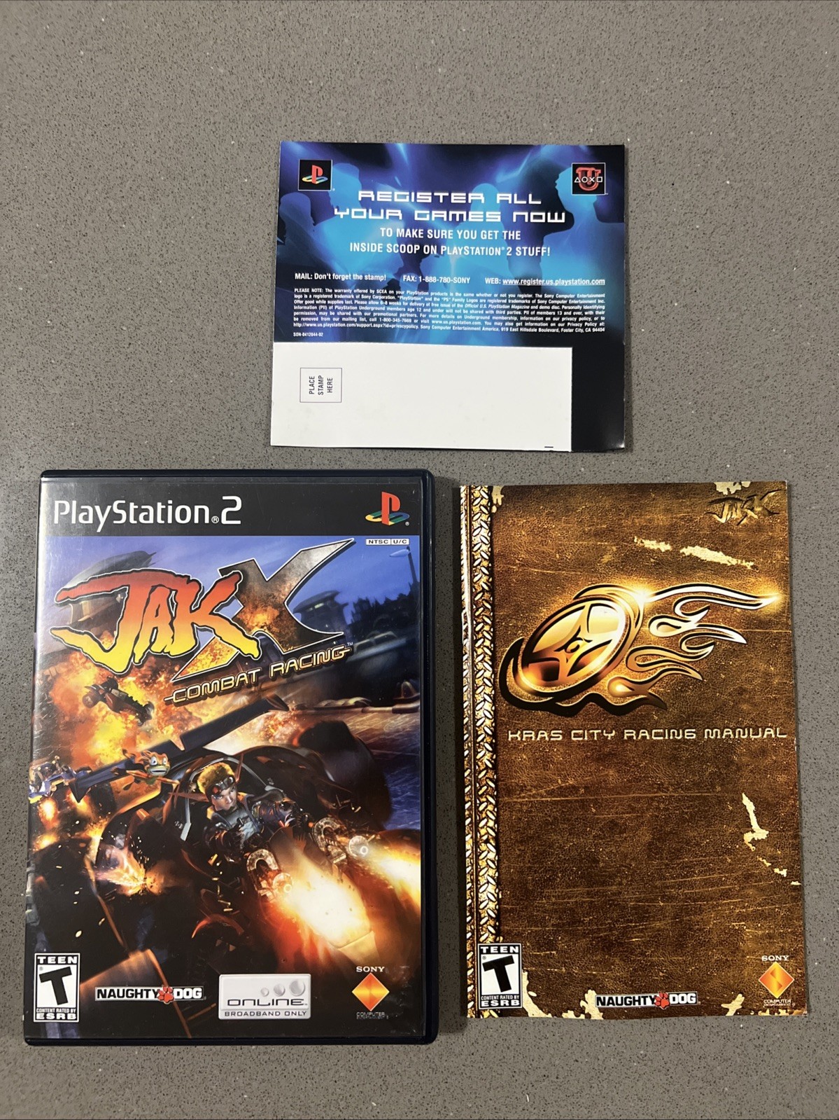 Jak X: Combat Racing PS2 Case & Manual Only NO Disc