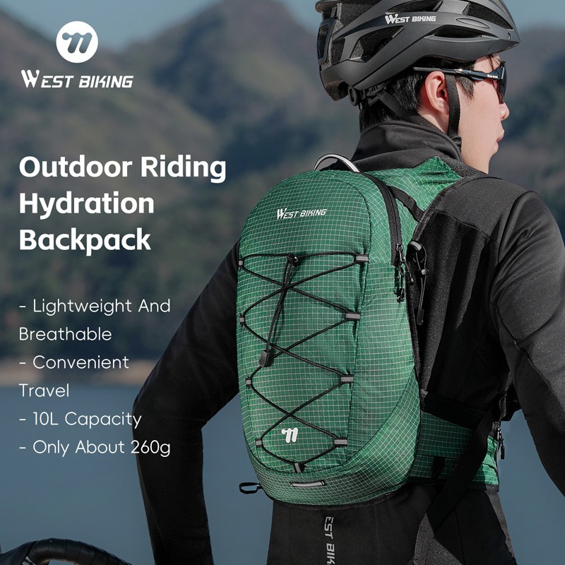WEST BIKING Hiking Hydration Backpack Cycling Camping Climbing Sports Bag 10L