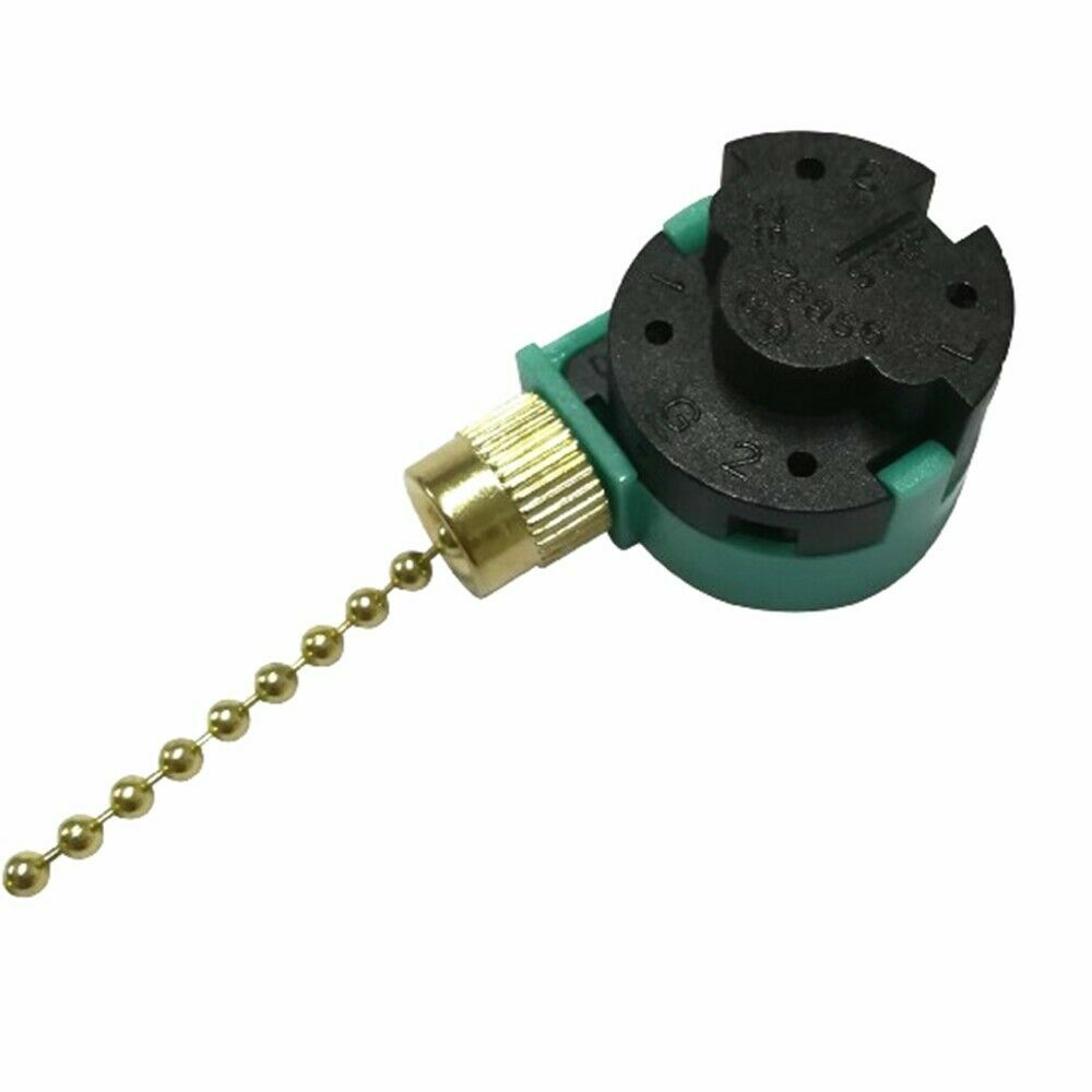 For ZING EAR ZE-268S6 Pull Chain Switch 4Wire 3 Speed Ceiling Fan Switch 6A 125V