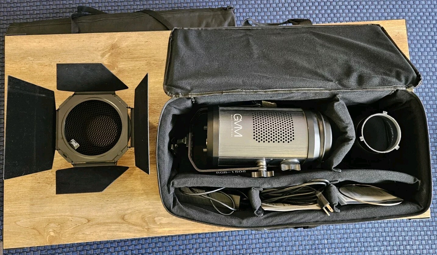 GVM RGB-150S Studio LED Video Light With App Control Wifi, Barn Doors And More!