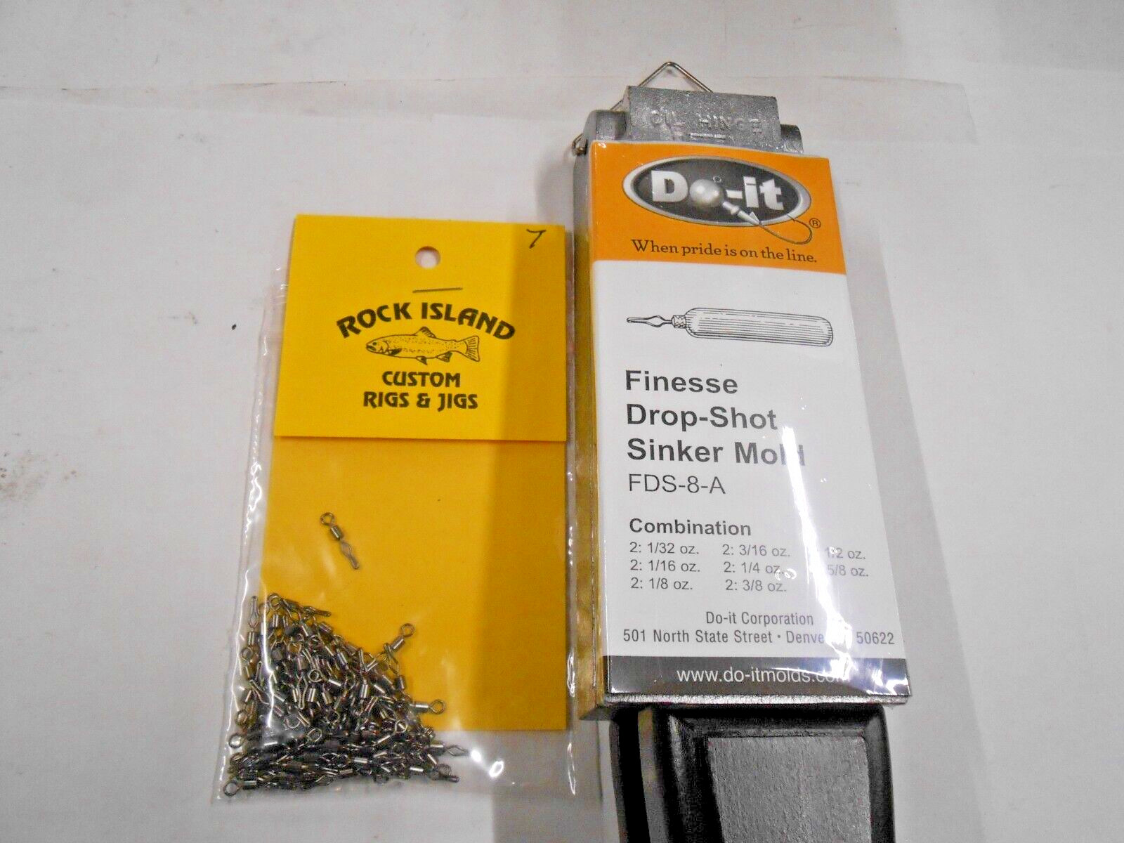 3377 Do-It Finesse Drop-Shot Mold 1/32 - 5/8 oz 100 Line Grip swivels included