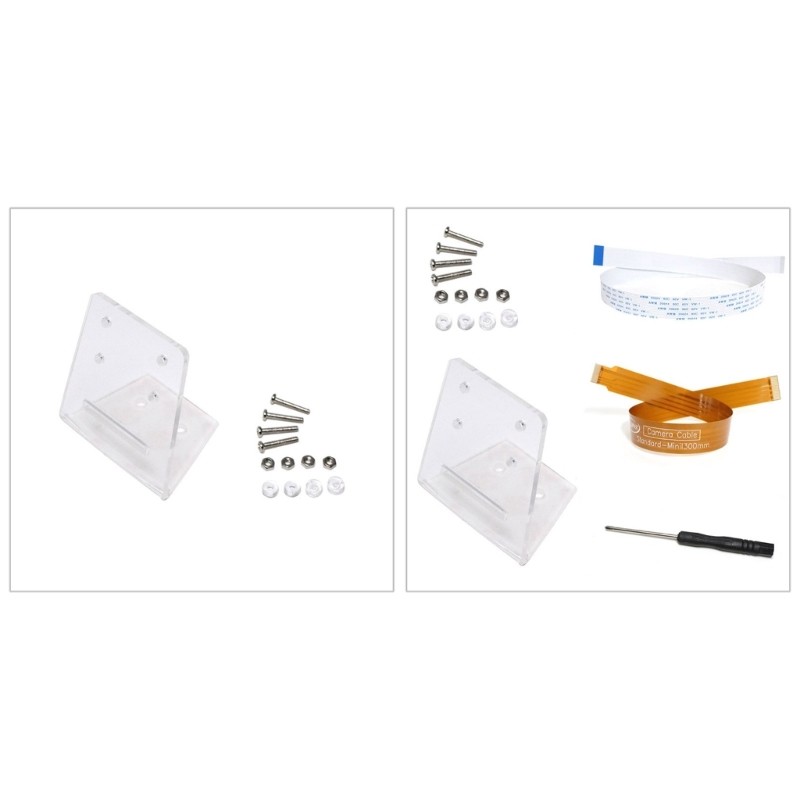 Camera Mount Bracket Clear Acrylic Housing for Pi Camera Module 3 Case