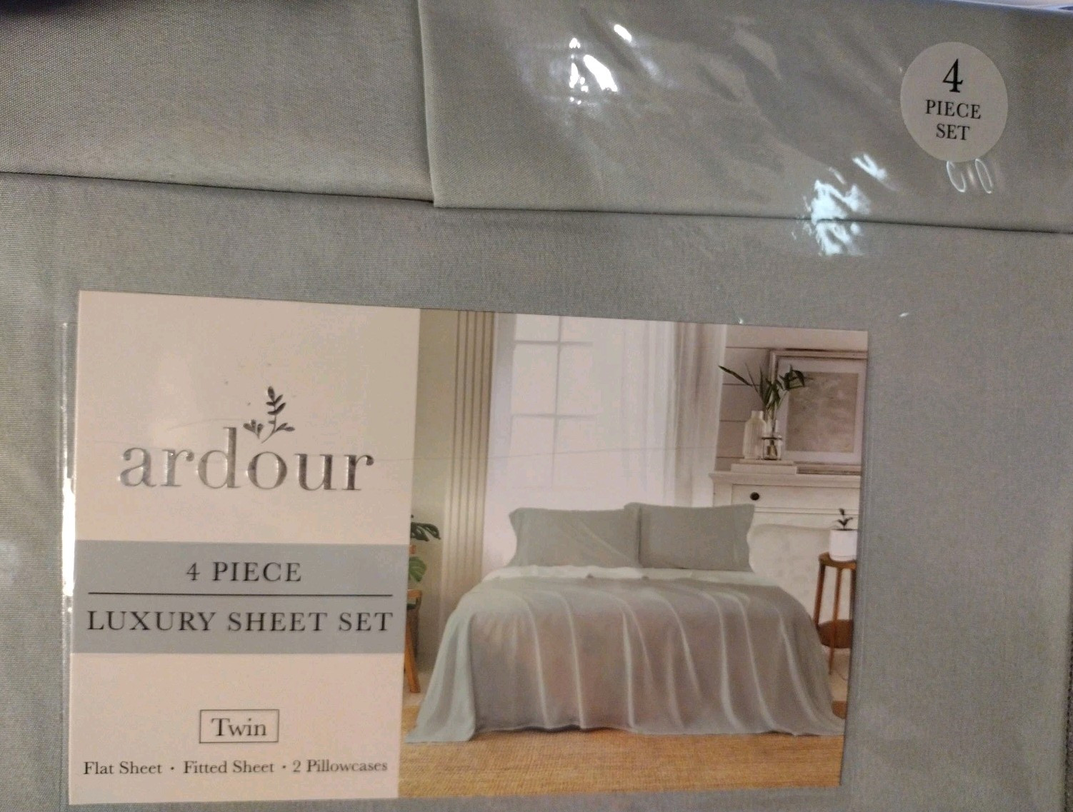 Ardour Luxury Sheet Set Twin Seafoam