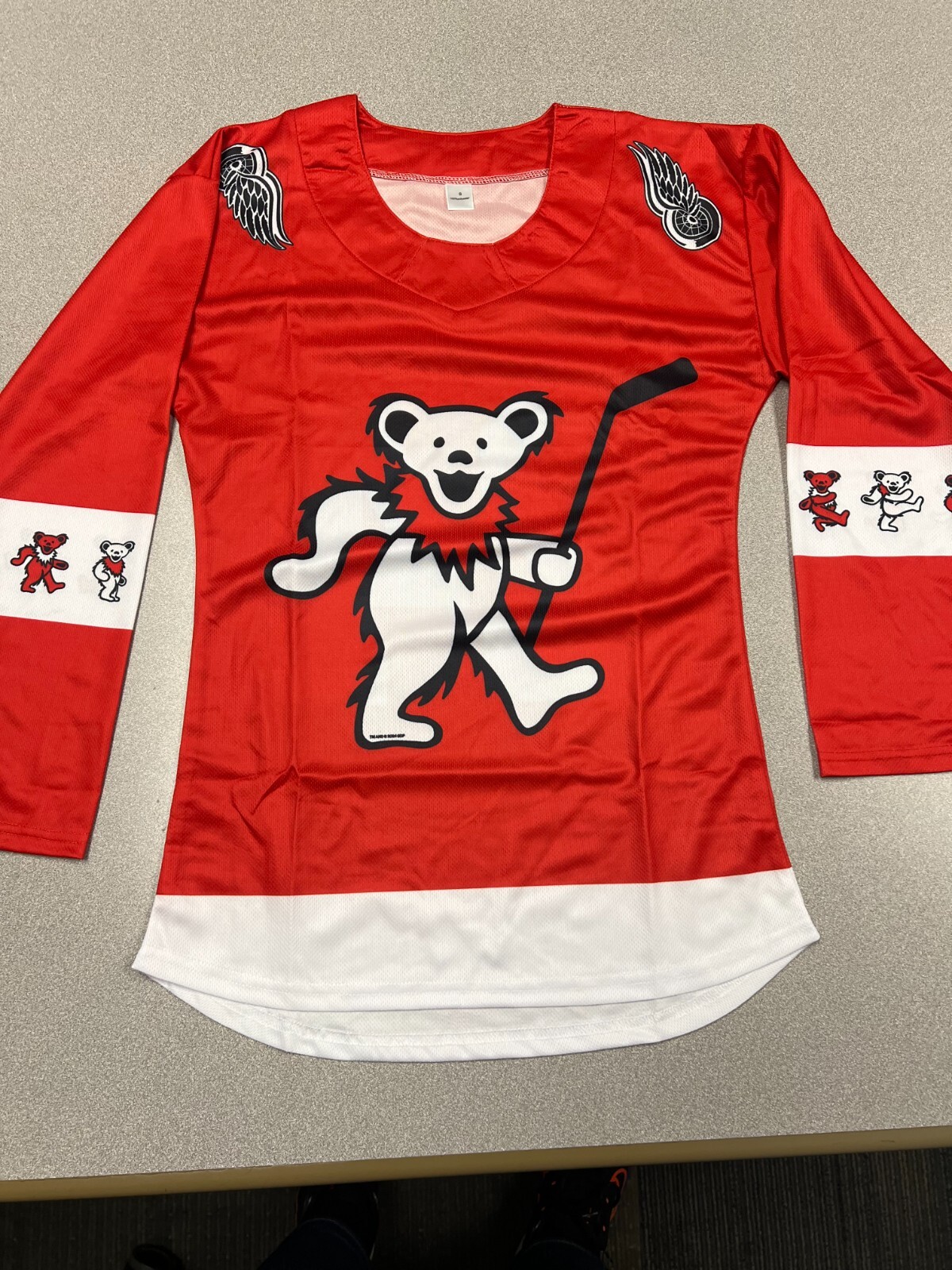 Grateful Dead Detroit Red Wings Hockey Jersey Size Womens S - 11/2/24 Game Event