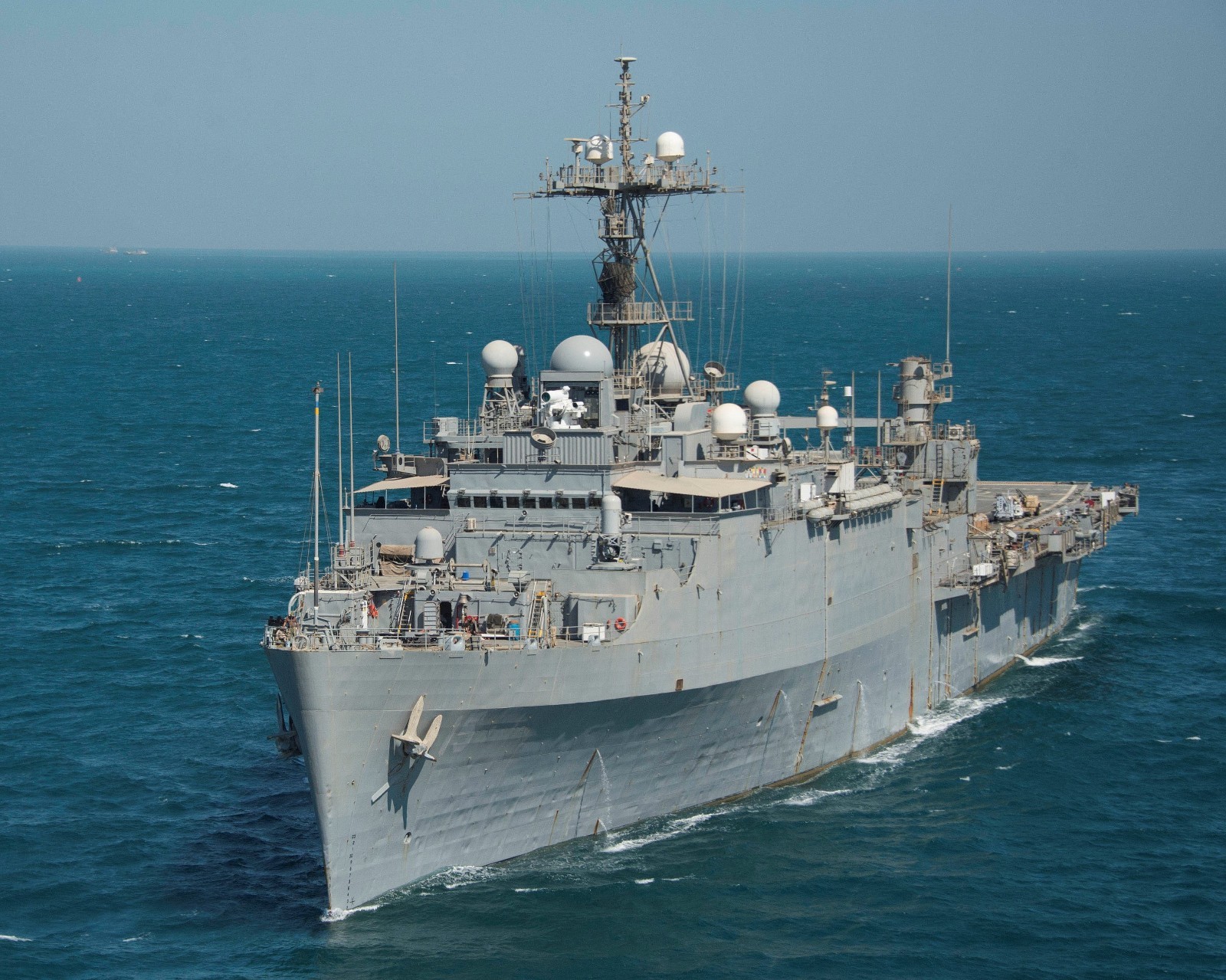 USS PONCE 8X10 PHOTO AFSB-15 NAVY US USA MILITARY AMPHIBIOUS TRANSPORT DOCK SHIP