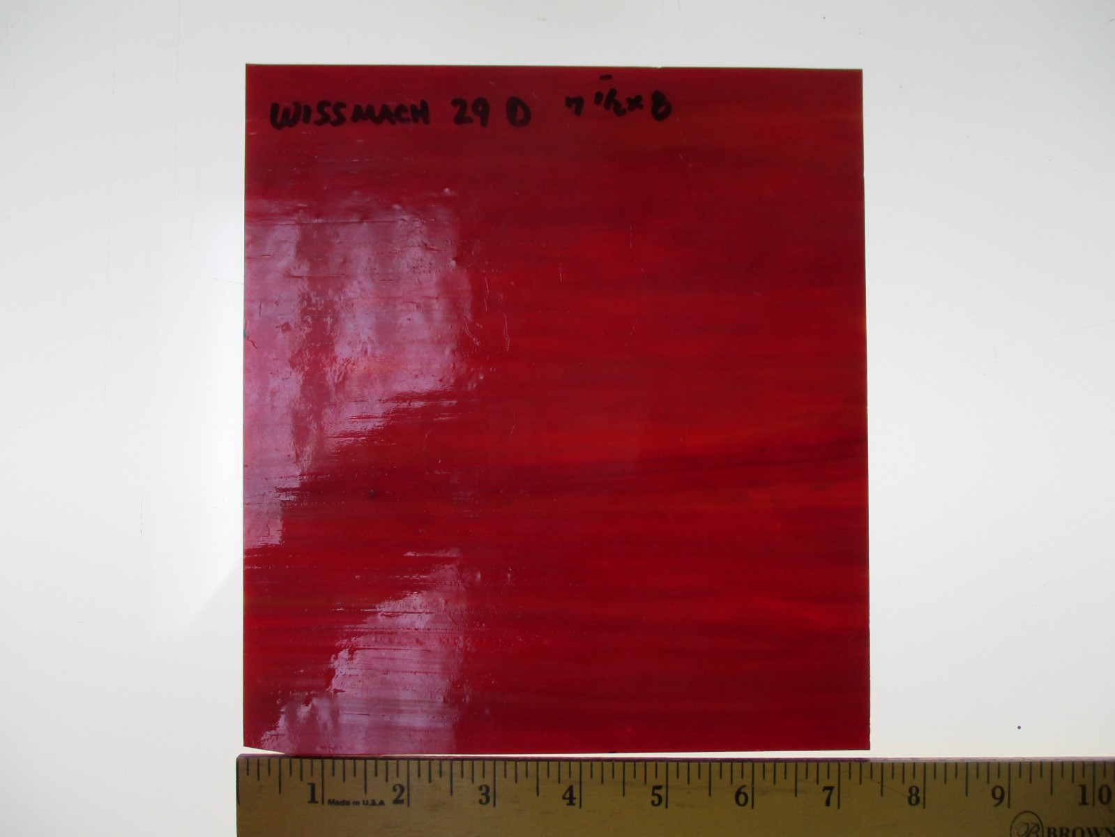 Stained Glass Wissmach 29D Red/Orange Streaky