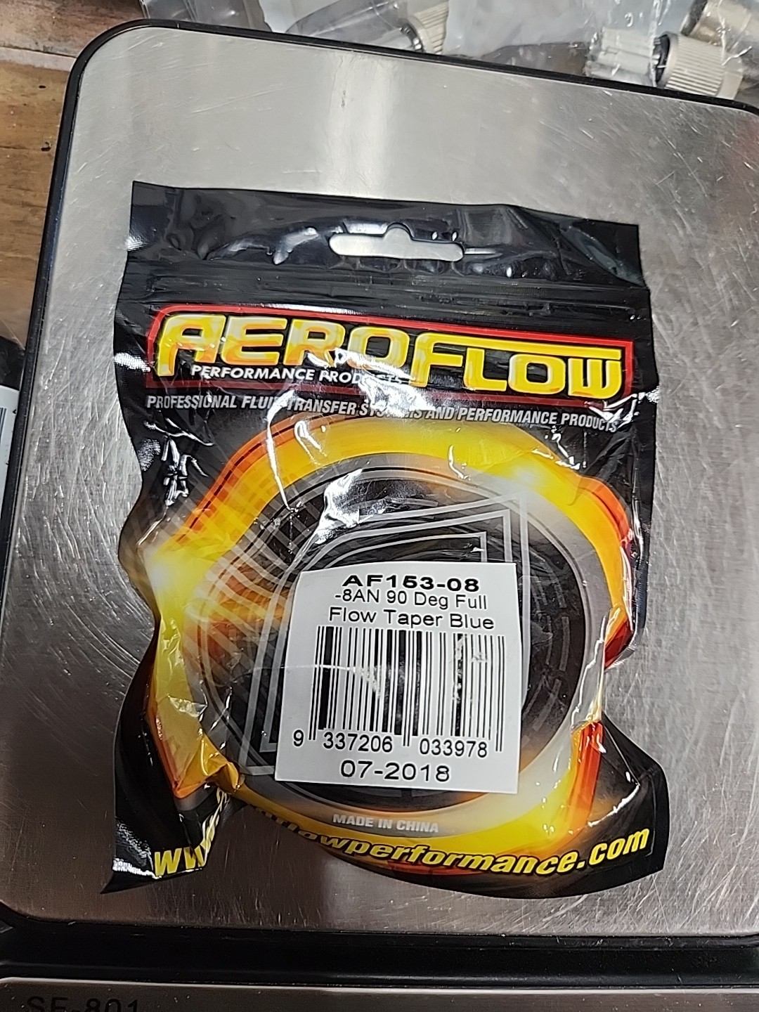 AEROFLOW AF153-08  90° FULL FLOW SWIVEL HOSE END -8AN