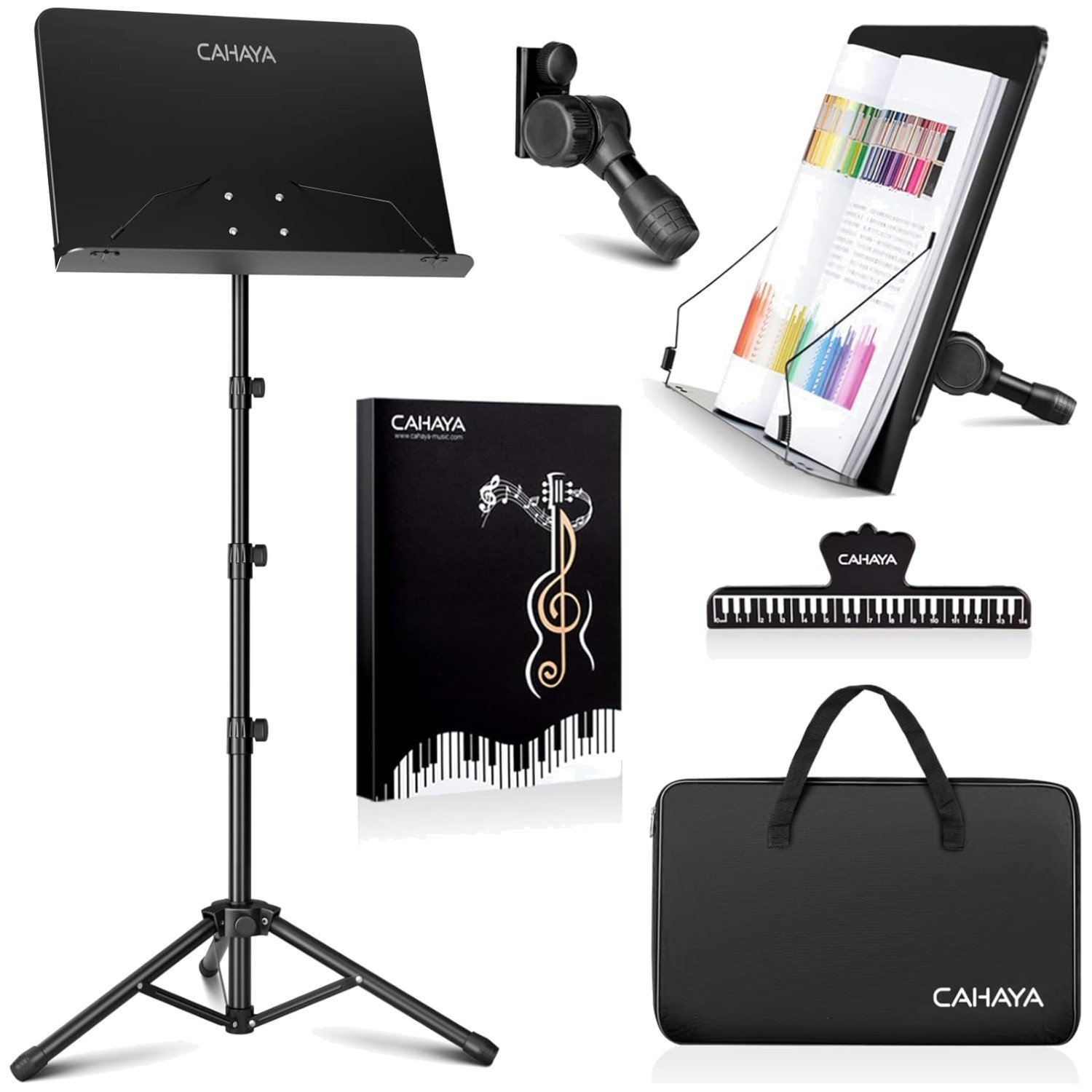 Height Adjustable Sheet Music Stand with Desktop Stand