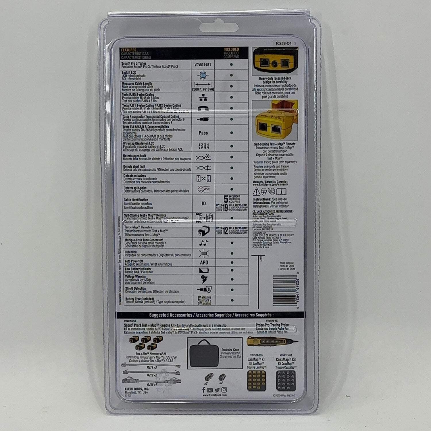 New Klein Tools 9V Scout Pro 3 Cable Tester Kit