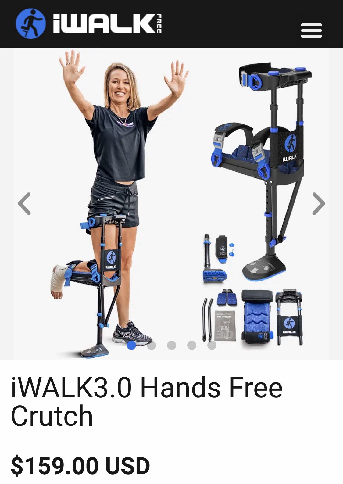 IWalk Hands Free Crutch.