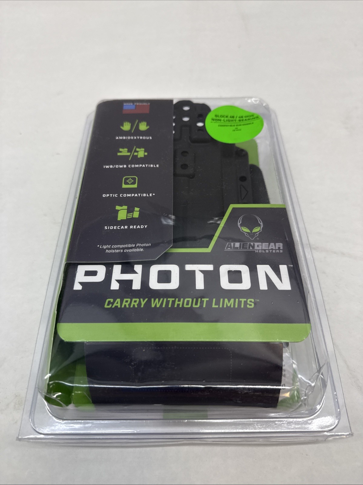 Alien Gear Photon Holster for Glock 48/48 MOS IWB/OWB Optic Compatible