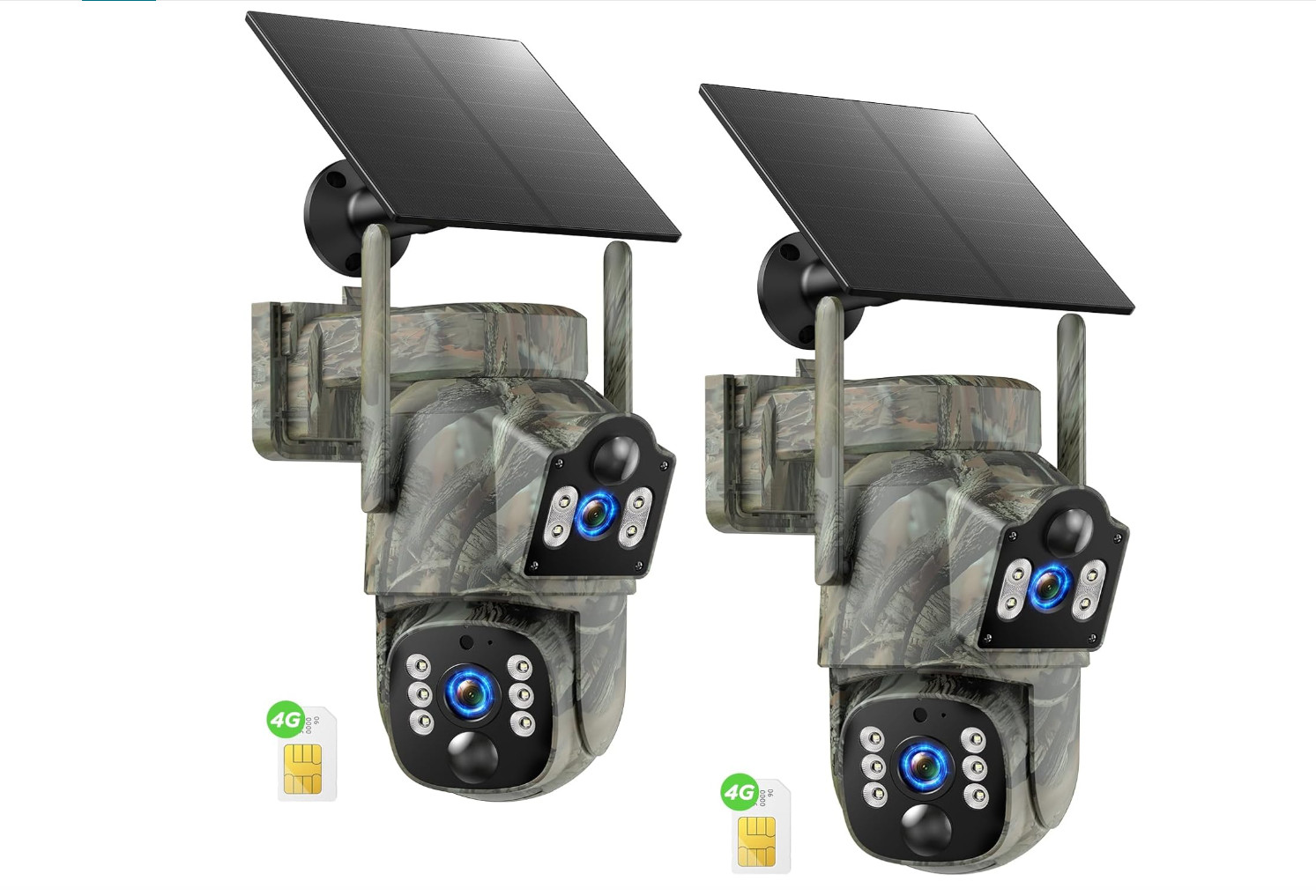 Cellular Trail Camera, 4G LTE Dual Lens Game Camera with 360° Streaming 2 Pack
