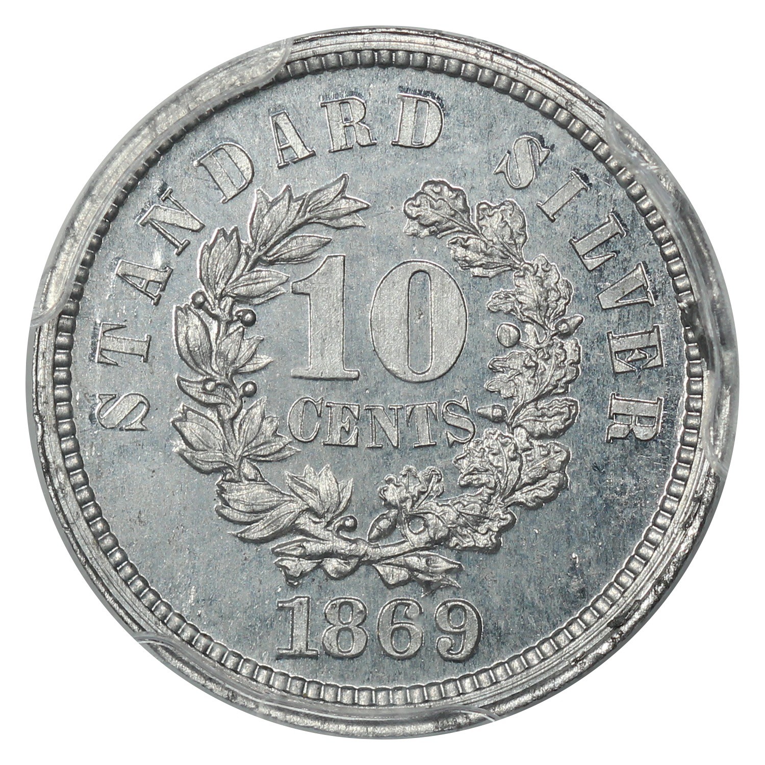 Pattern: 1869 10C PCGS PR64+ (J-713) ex: Simpson - Patterns