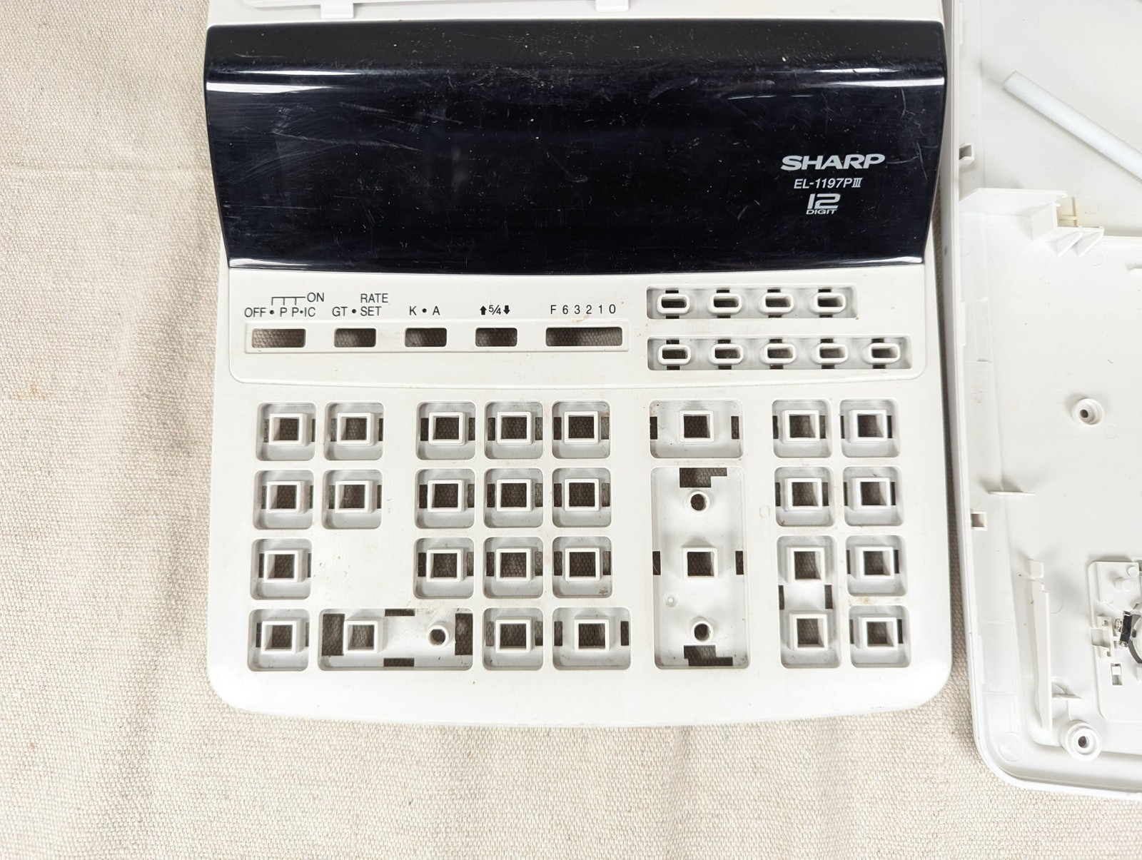 Sharp EL-1197PIII Printing Calculator Housing Shell Parts Unit Only Missing P...