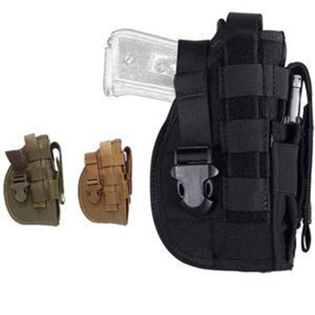 Tactical Molle Belt Military Pistol Holster Gun Bag with Mag Pouch Right Handed