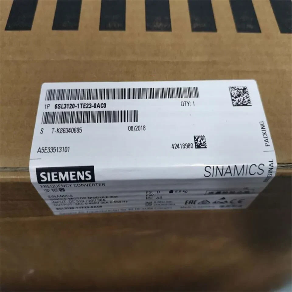 Siemens 6SL3 120-1TE23-0AC0 1PC New 6SL3120-1TE23-0AC0 In Box Expedited Shipping